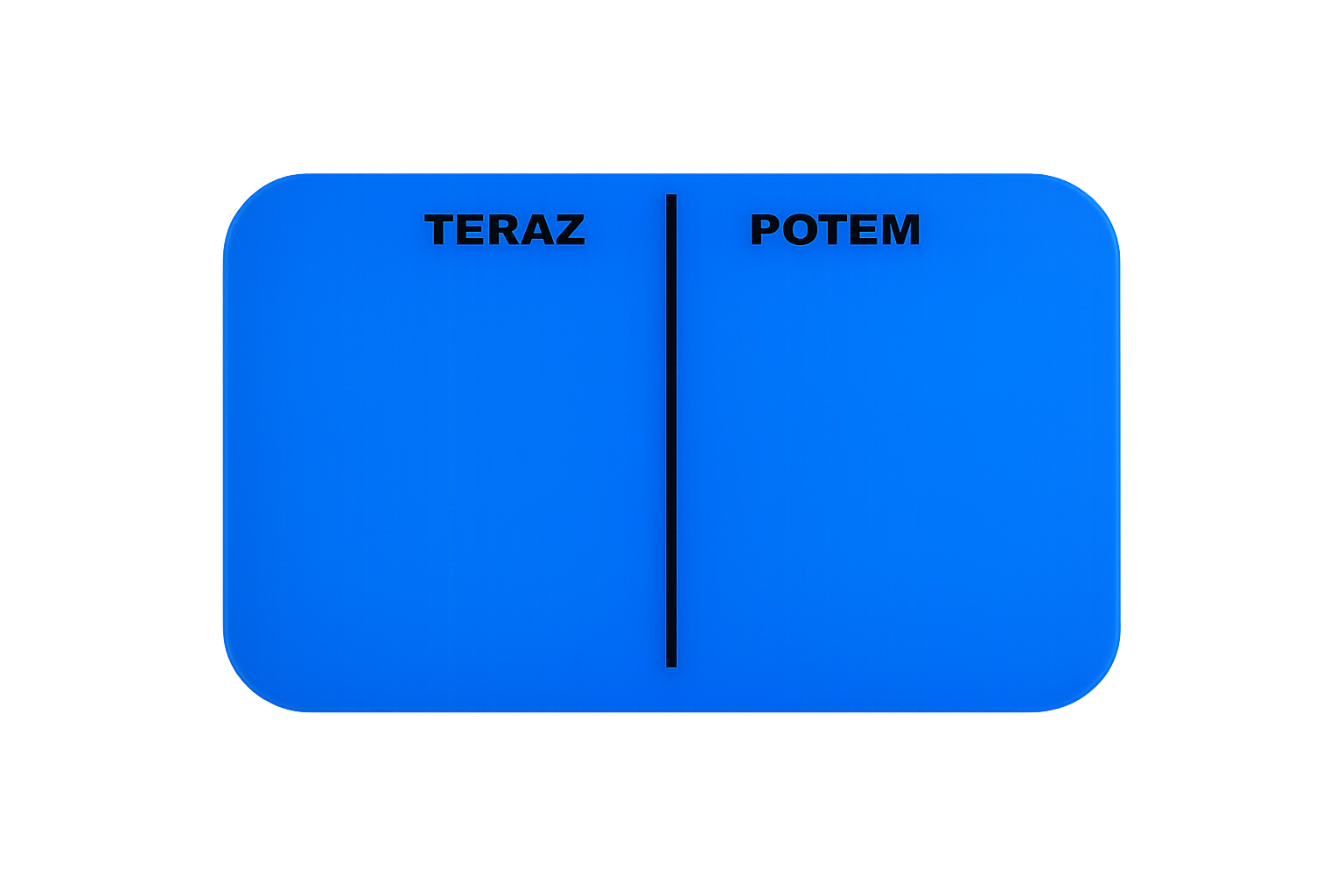 MINI Tablica "Teraz-Potem"